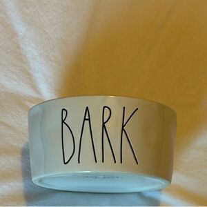 Rae Dunn White Dog Bowl - BARK
